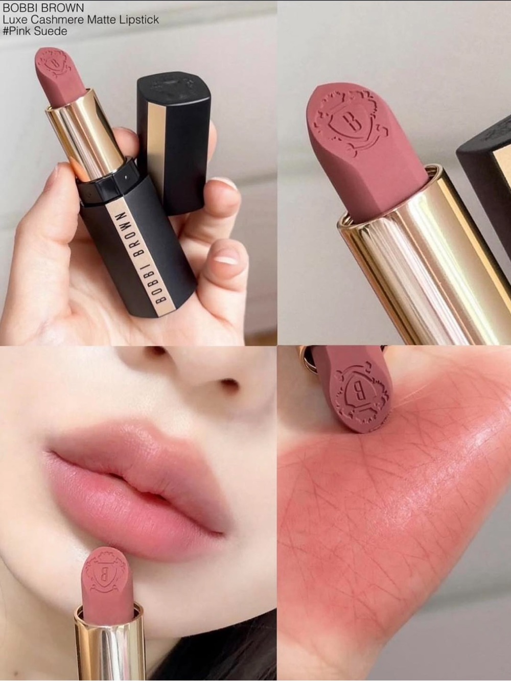 New! BOBBI BROWN Luxe Cashmere Matte Lipstick in Pink Suede